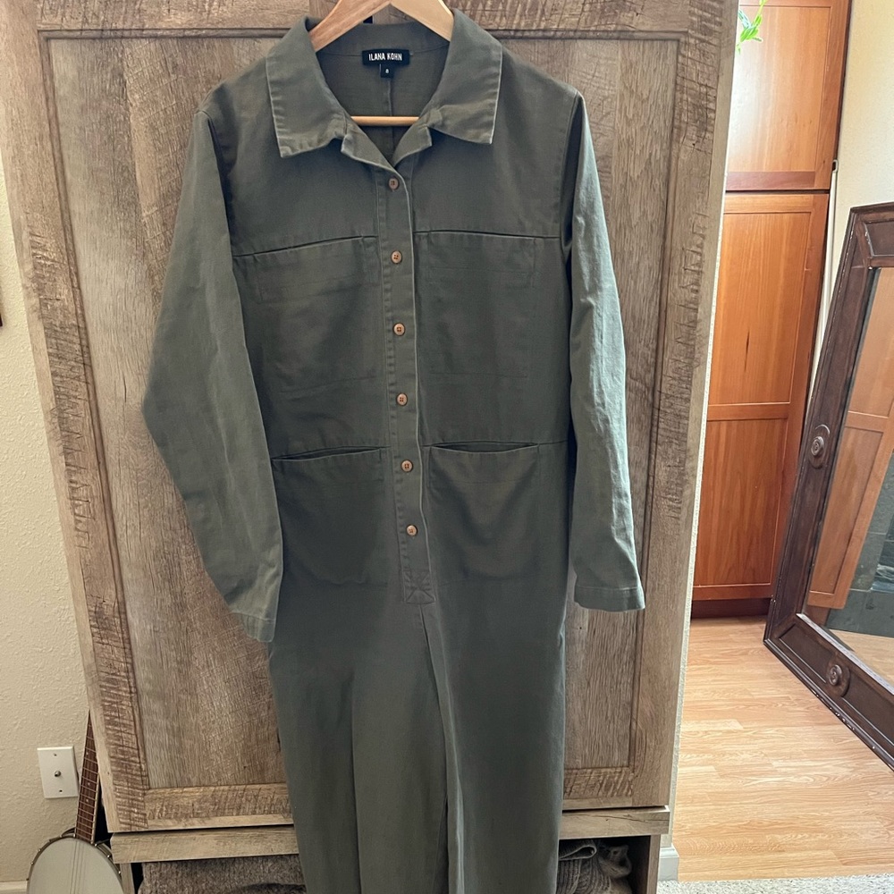 Ilana kohn Tia coverall. This is a lighter fabric, not cotton canvas.